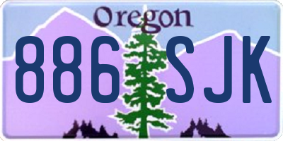 OR license plate 886SJK