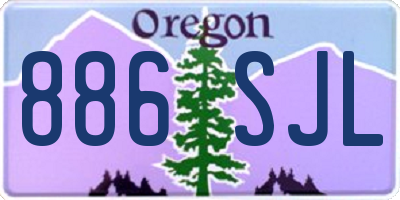 OR license plate 886SJL