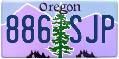 OR license plate 886SJP