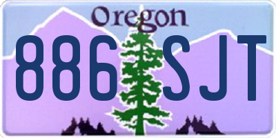 OR license plate 886SJT