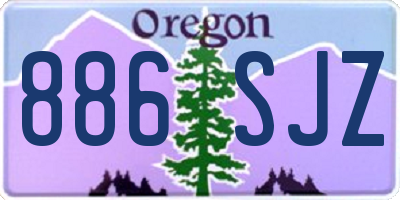 OR license plate 886SJZ