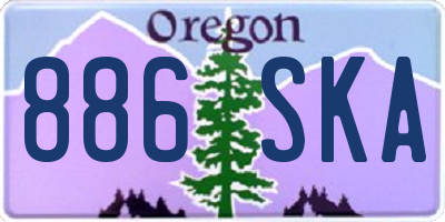 OR license plate 886SKA