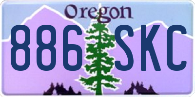 OR license plate 886SKC