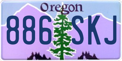 OR license plate 886SKJ