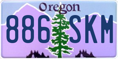 OR license plate 886SKM