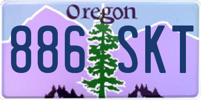 OR license plate 886SKT