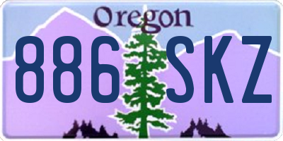 OR license plate 886SKZ