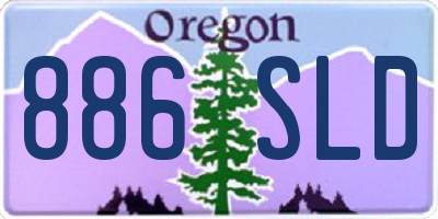 OR license plate 886SLD
