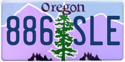OR license plate 886SLE