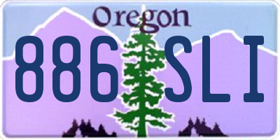 OR license plate 886SLI