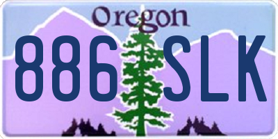 OR license plate 886SLK