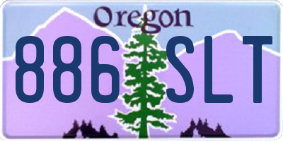 OR license plate 886SLT