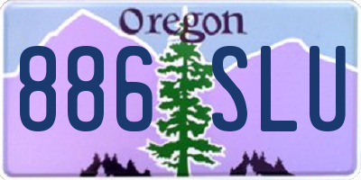 OR license plate 886SLU