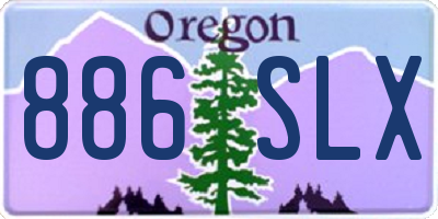 OR license plate 886SLX