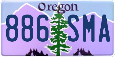 OR license plate 886SMA
