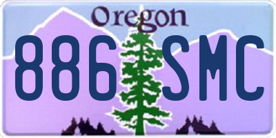 OR license plate 886SMC