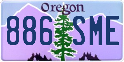 OR license plate 886SME