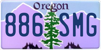 OR license plate 886SMG
