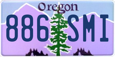 OR license plate 886SMI