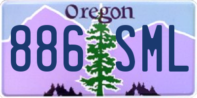 OR license plate 886SML