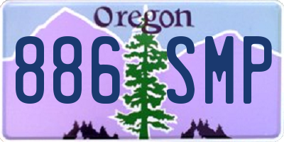 OR license plate 886SMP