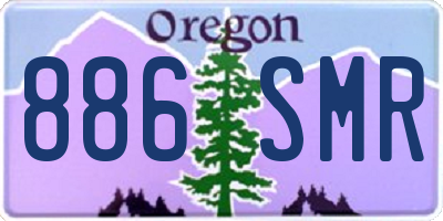 OR license plate 886SMR