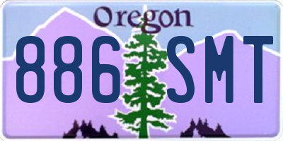 OR license plate 886SMT