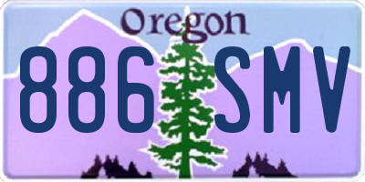 OR license plate 886SMV