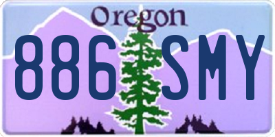 OR license plate 886SMY