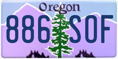 OR license plate 886SOF