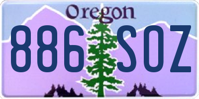 OR license plate 886SOZ