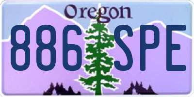 OR license plate 886SPE