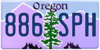 OR license plate 886SPH