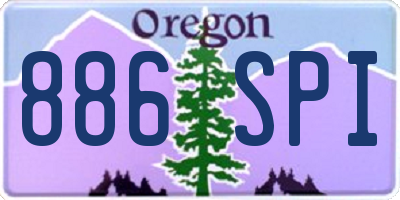 OR license plate 886SPI