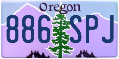OR license plate 886SPJ