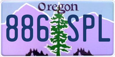 OR license plate 886SPL