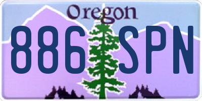 OR license plate 886SPN