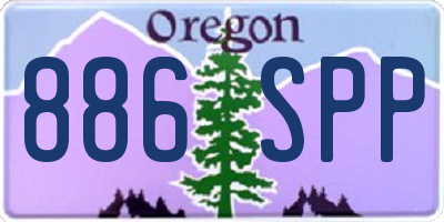 OR license plate 886SPP