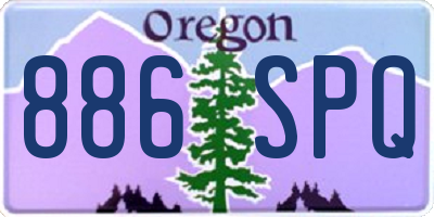 OR license plate 886SPQ