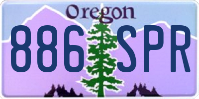 OR license plate 886SPR