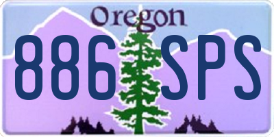OR license plate 886SPS