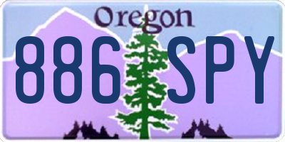 OR license plate 886SPY