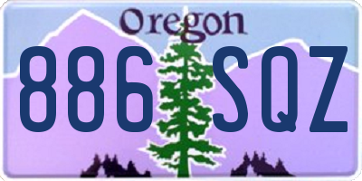 OR license plate 886SQZ
