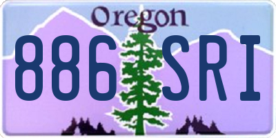 OR license plate 886SRI