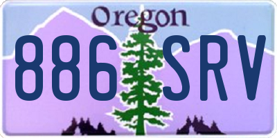 OR license plate 886SRV