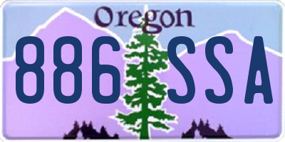OR license plate 886SSA