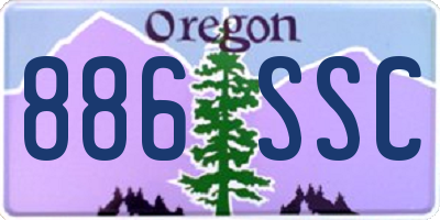 OR license plate 886SSC
