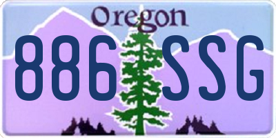 OR license plate 886SSG