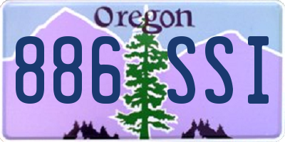 OR license plate 886SSI