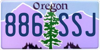 OR license plate 886SSJ